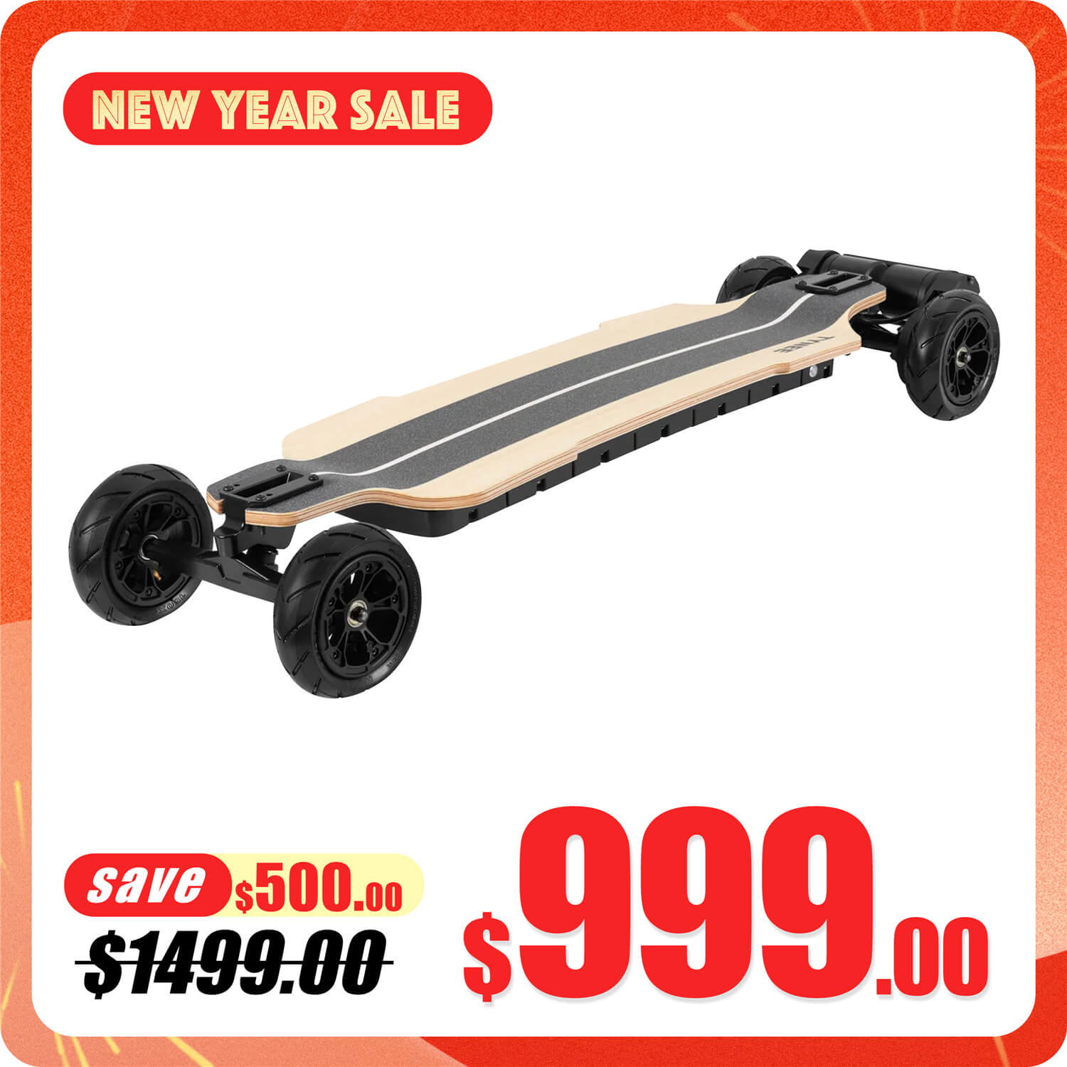 Tynee® Explorer All Terrain Electric Skateboard - Recensione Skateboard elettrico