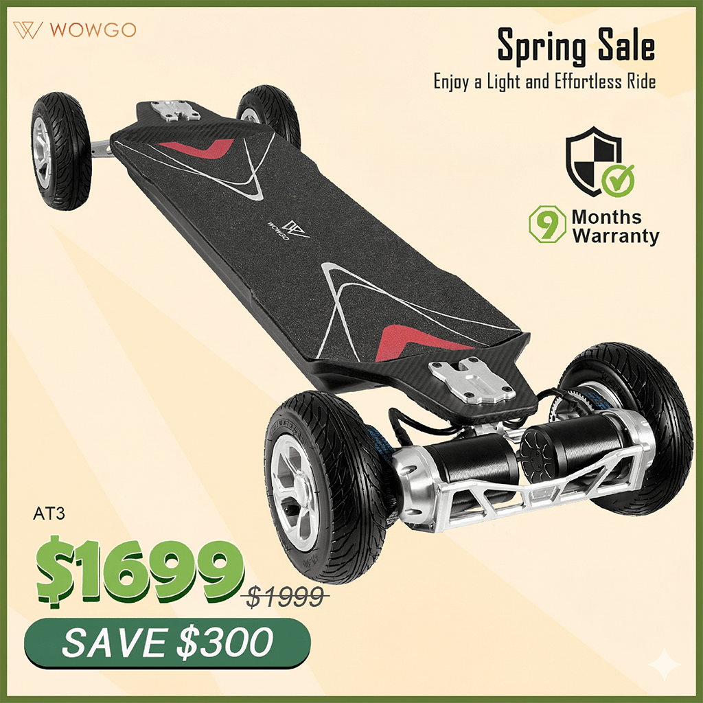 WowGo AT3 All-terrain Electric Skateboard & Longboard - Recensione Skateboard elettrico